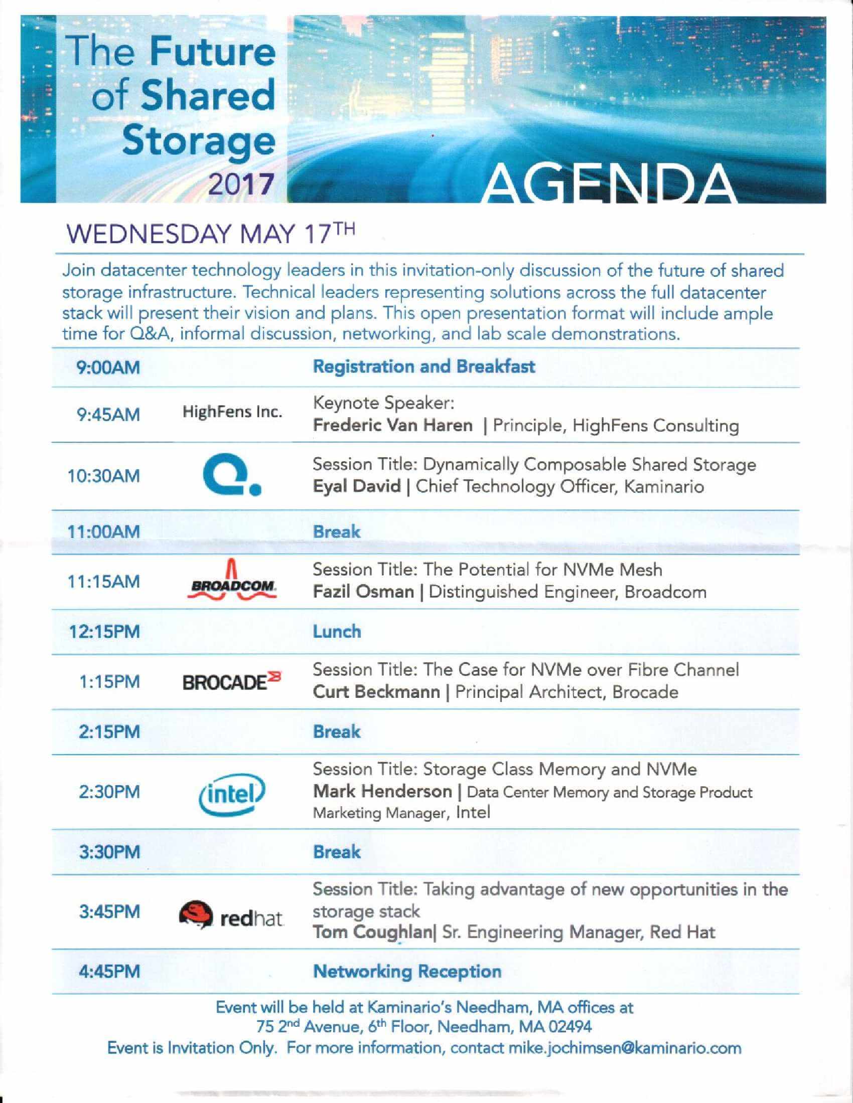 HighFens Inc - Agenda - The Future of Cloud-Scale Application Infrastructure